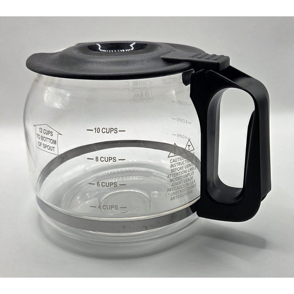 Unbranded 10-cup 12-cup Replacement Carafe Coffee Pot Glass Plastic Chrome